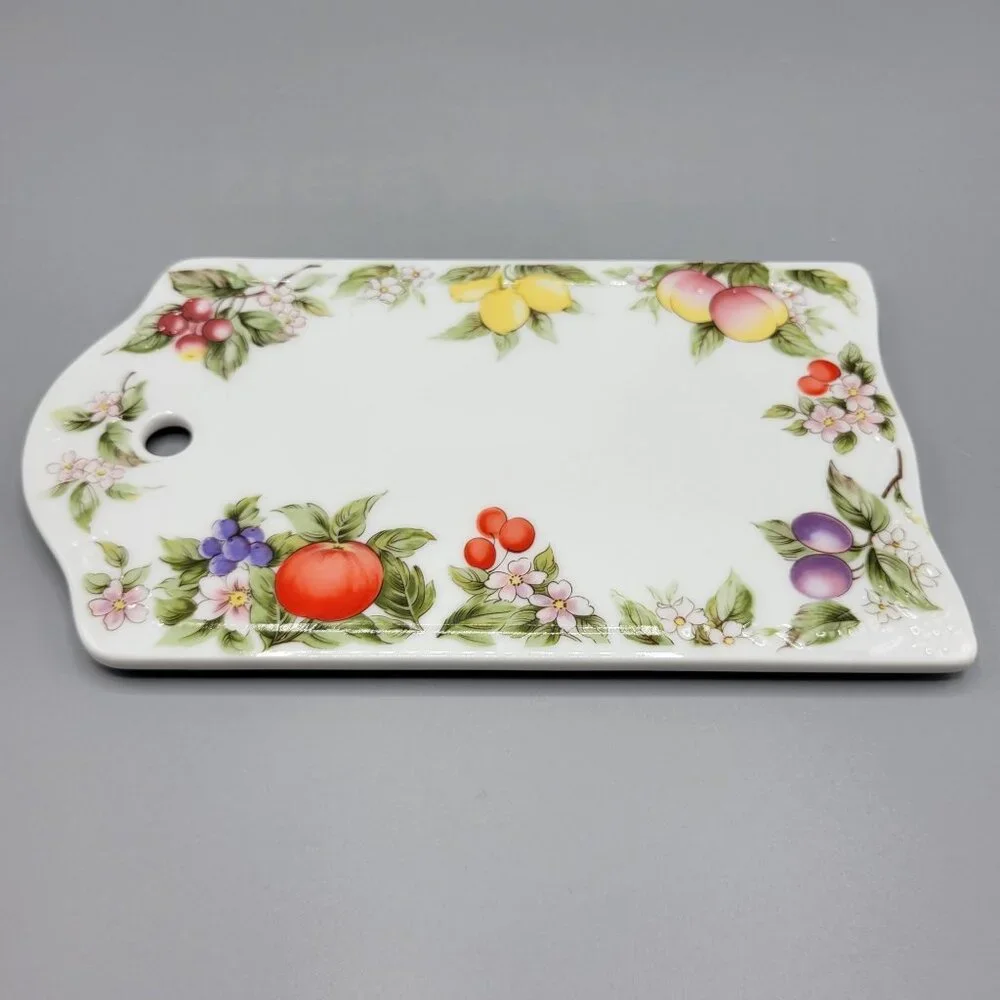 Andrea By Sadek Ceramic Floral Fruit Design Cutting Board Wall Hanging Home Deco